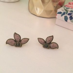 Stella and Dot pave petal earrings